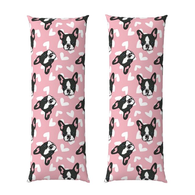 Balery French Bulldog Funda Protectora para Almohada Corporal de Algodón Hipoalergénico con Cierre(55 x 21 pulgadas), Almohadas No Incluidas