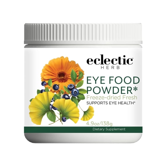 Eclectic Herb - Eye Food Powder | Vision Support, Superfood Vitamin and Mineral Supplement | Supports Eye Health | Bilberry   Ginkgo | Freeze Dried, Organic, Vegan, Non-GMO (4.9 oz | 138 g)