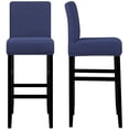 thumbnail image 2 of Housses de Chaise de Comptoir de Pub Réutilisables Housse Extensible Amovible Lavable Ensemble de 4 (86-Marine), 2 of 6