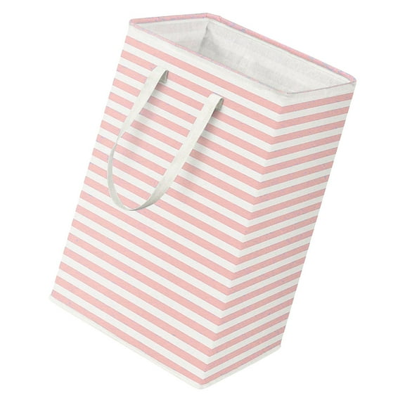 BEADCEST Collapsible Laundry Hamper Pink Oxford Cloth 1Set 23.6x15.7x11.8in