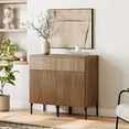 thumbnail image 2 of 31.5" Reeded Accent Cabinet with 2 Doors and Adjustable Shelves, Modern Credenza Storage Cabinet with Charging Station for Living Room, Kitchen, Dining Room, Hallway, 2 of 7