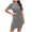 Black, variant on Sexy Summer Dresses for Women Striped Print T-shirt Dress Twist Cutout High Waist Dress Round Neck Short Sleeve Dress