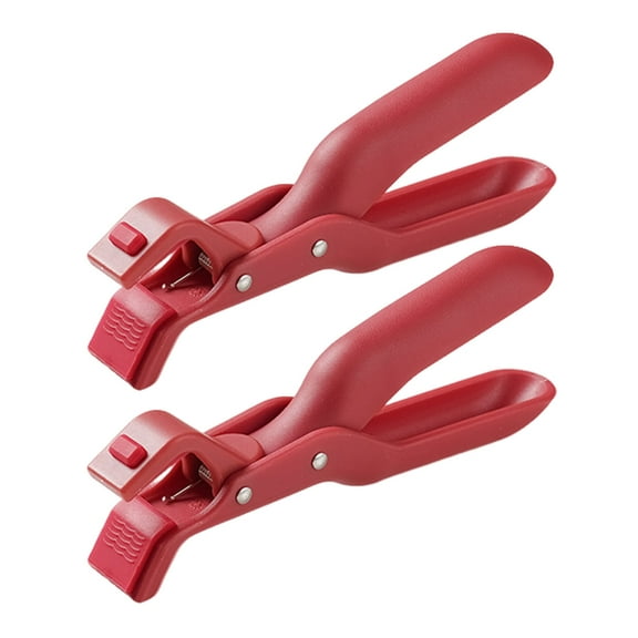 Shoreew 2Pcs Anti-Slip Bowl Clip Hot Plate Grippers Multi-Function Safety Grip for Microwave Pizza Pan Hot Bowls Easy to Clean Kitchen Tool