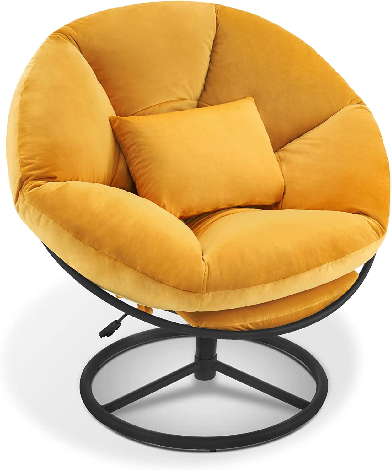 Swivel Papasan Chairs, Gas Lift Cozy Chair with Height