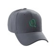 thumbnail image 3 of Daxton Structured Baseball Hat Cap Curved Visor Old English Font Charcoal Hat Green Q, 3 of 4