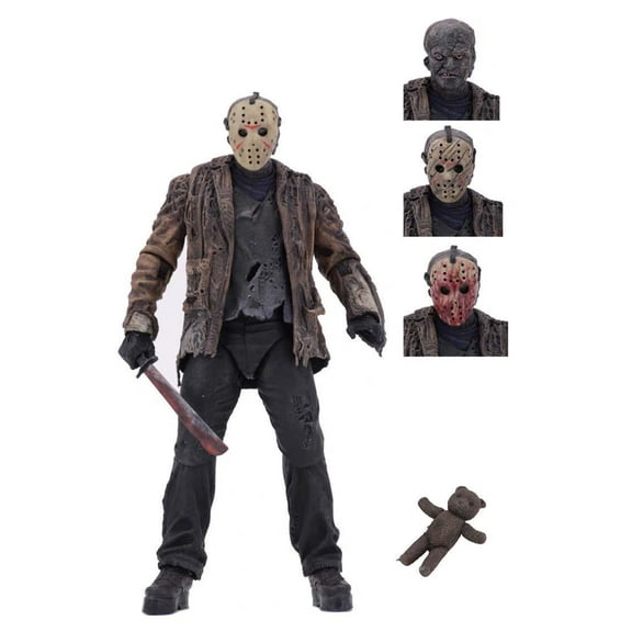 Freddy vs Jason - 7"Scale Ultimate Jason Action Figure - Friday The-13th , Multicolor
