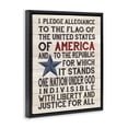 thumbnail image 2 of Stupell Industries Pledge of Allegiance Stars and Stripes Americana Rustic Wood Look Sign Jet Black Framed Floating Canvas Wall Art, 24x30, by Jo Moulton, 2 of 5