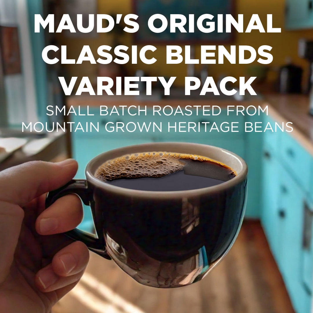 Maud's Original Flavored Coffee Pods Variety Pack, 80 ct, 9 Assorted Roasts, Dark & Medium Roast Coffee in Single Serve Pods – 100% Arabica Beans, Compatible with Keurig K Cups Maker