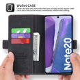 thumbnail image 3 of Samsung Galaxy Note 20 Case, Dteck Leather Flip Folio Wallet Card Holder Case Cover For Samsung Galaxy Note20 6.7 inch, Black, 3 of 11