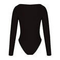 thumbnail image 6 of ABATAB Bodysuits for Women Long Sleeve Ribbed Scoop Neck Tank Top Slimming Going out Tight Trendy Shapewear Tops, 6 of 6