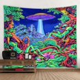 thumbnail image 6 of Monfince Magic Forest Tapestry Wall Hanging Flannel Art Tapestries for Living Room Bedroom Dorm Decor, 6 of 9