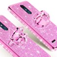 thumbnail image 4 of Compatible for LG Stylo 5 Case, LG Stylo 5 Plus Case, LG Q Stylus Case, SOGA Glitter Diamond Rhinestone TPU Phone Cover with Ring Stand and Lanyard Girls Women Cover (Pink), 4 of 5