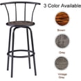 thumbnail image 5 of Bar Stools Set of 2, 360-Degree Swivel Stool with Back Support, Tall Chair for Kitchen Counter, Dining and Living Room, 27.3-Inch Height, Easy Assembly, 5 of 6
