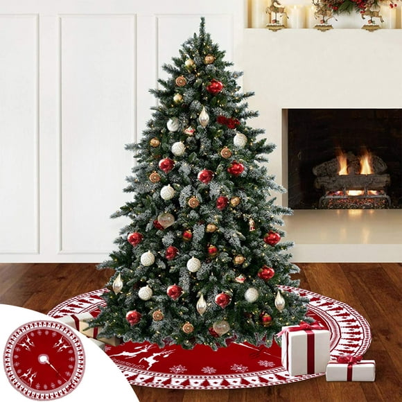 LSLJS Christmas Tree Skirt, 48 Inch Cable Knit Tree Skirt, Suitable for Christmas Decoration Festive Decoration, Create Christmas Mood, Tree Skirt on Clearance