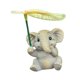 thumbnail image 4 of Estatua de animal pequeño pintada a mano, figura sosteniendo una hoja artificial, accesorio fotográfico de resina. Elefante, 4 of 8