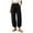 Black, variant on UngA Womens Cargo Sweatpants Casual Pockets Cotton Linen Solid Drawstring Elastic Waist Long Straight Pants for Women Work Casual Khaki,L
