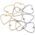 thumbnail image 3 of 10 colgantes de resina con bisel: biseles colgantes en forma de corazón de acero inoxidable para bisutería, marcos huecos de resina para manualidades, dijes para collares y bisutería., 3 of 7