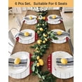 thumbnail image 4 of 15 Inch Round Placemats Set of 4, Christmas Truck Non Slip Heat Insulation PP Table Mats, Xmas Snowflakes Winter Plaid Tree Wooden Washable Place Mats for Kitchen Dining Party Table Decor, 4 of 7