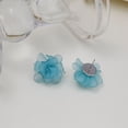 thumbnail image 4 of Pendientes de flores de primavera y verano con aguja de plata 925, superventas en Internet, pendientes transparentes esmerilados de hadas, 4 of 5