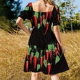 thumbnail image 4 of Garland of chillies Sleeveless Dress Bridesmaid dress woman festival outfit women, 4 of 7