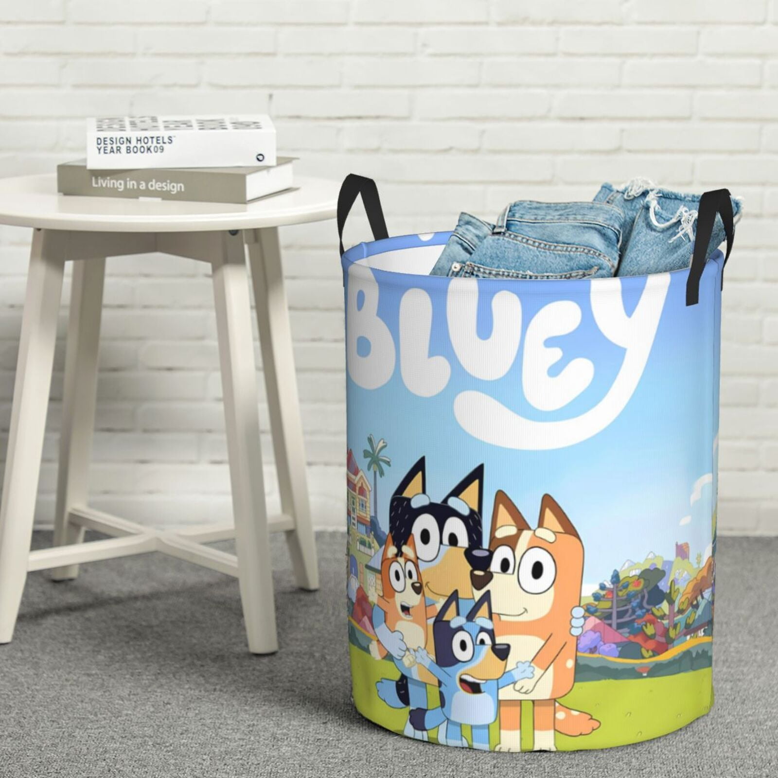 Netaao Bluey for Circular Hamper Modern Laundry Basket with Handles-Medium