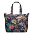 thumbnail image 1 of Abstract Paisley Art Duffel Boho Vintage Weekender Bag with Artistic Floral Pattern, Ethnic Chic Mala Inspired Design, 1 of 5
