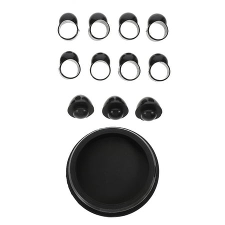 

1 Set Empty Drum Accessories Empty Drum Finger Covers Foot Buckles Radio Back Covers (Black)