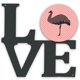 thumbnail image 1 of "Treasures Emu Pink Check Metal Love decoración de pared, multicolor" Caroline's Treasures BB7922WALV, 1 of 1