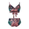 thumbnail image 4 of Traje de baño de dos piezas para mujer, cómodo, con pecho alto, en contraste OAVQHLG3B Store lin121212, 4 of 4