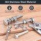 thumbnail image 4 of Kits de tornillos hexagonales M6 x 70mm, tuercas, arandelas planas y de seguridad, tornillos hexagonales completamente roscados de acero inoxidable 304, 8 juegos, 4 of 5