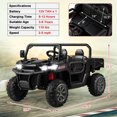 thumbnail image 2 of Infans 12V 2 Seater Ride On UTV Dump Truck Remote w/ Electric Dump Bed & Shovel Black, 2 of 7