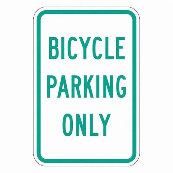 Lyle Bike Parking Sign,18" x 12, T1-1223-EG_12x18 T1-1223-EG_12x18