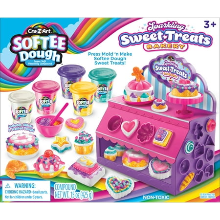 Cra-Z-Art Softee Dough Sparkling Sweet Treats Bakery Modeling Compound Multicolor Play Set
