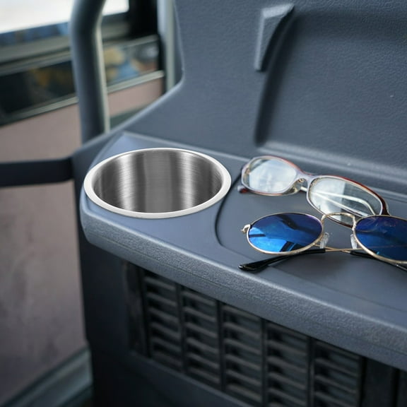 GOOHOCHY Automotive and Marine Cup Holder Stainless Steel Insert for Car Boat RV and Couch Drink Holder for Desk and Table