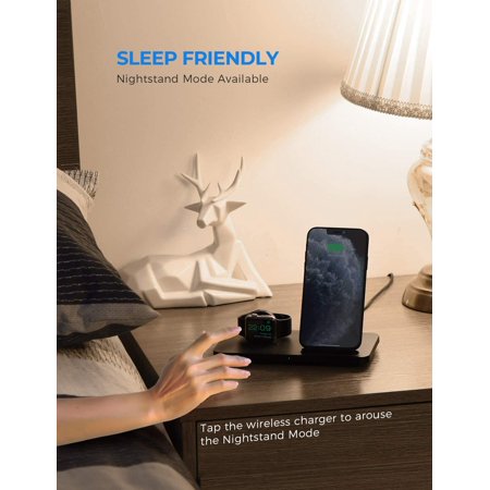 Seneo 2 In 1 Wireless Charger Dual Wireless Charging Station Iwatch Charging Stand Nightstand For Apple Watch Walmart Canada