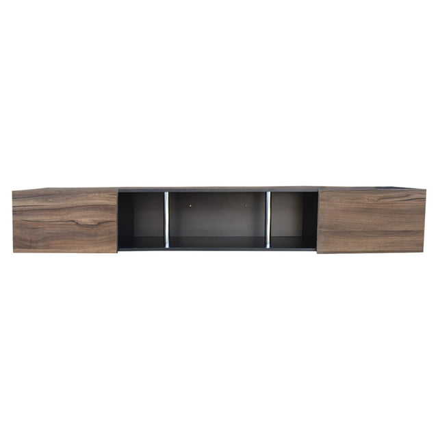 Mueble para TV de 65 Centro de Entretenimiento Flotante Hogare Color Negro Parota