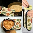 thumbnail image 5 of Yayeee Oven Mitts and Pot Holder Set of 2 Heat Resistant Kitchen Gloves Baking Hot Pad, Beige Leaves, 5 of 5