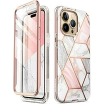 i-Blason Cosmo Series for iPhone 14 Pro Max Phone Case 6.7 inch (2022), Slim Full-Body Stylish Protective Case with Built-in Screen Protector (Marble)