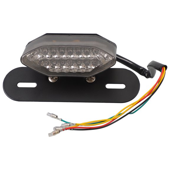 Raindrops Durable Motorcycle Tail Light for Enhanced Visibility and Safety with Grey Plastic and Iron Construction 5.5 Inches