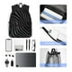 thumbnail image 4 of Disketp Abstract Black And White Waves Mochila Ligera Clásica con Múltiples Bolsillos, Mochila Casual para Hombre y Mujer, Ideal para Escuela, Trabajo y Viajes, 4 of 6