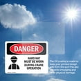 thumbnail image 6 of (2 Pack) Hard Hat Worn During Crane Operation OSHA Danger Sign, 6 of 7