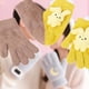 thumbnail image 4 of Guantes de invierno, mitones de nailon, guantes a juego para parejas, mitones cálidos y acogedores con forma de corazón. Amarillo caqui, 4 of 9
