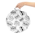 thumbnail image 2 of Cat Round Floor Cushion with Handle, Cartoon Kittens with Glasses Sketch Print on Plain Background, Decorative Pillow for Living Room & Dorms, 18" Round, Black White, by Ambesonne, 2 of 4