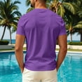 thumbnail image 4 of Sewkxo Crewneck Tshirts Men Plain T Shirts Relaxed Fit Basic Tees Soft,Purple 3XL, 4 of 5