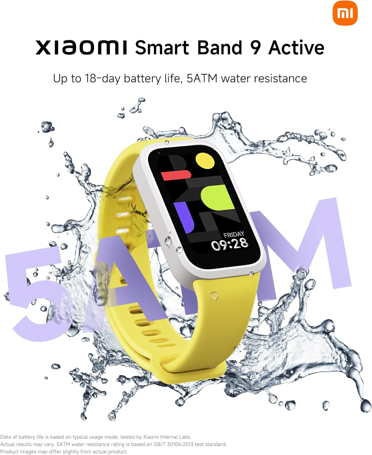Xiaomi Smart Band 9 Active Bluetooth Activity Tracker, 1.47'' Display All-Day Health & Fitness Monitoring 18-Day Battery, 5ATM, Global Version (Pink)