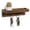 walnut, variant on Wooden Key Holder for Wall With Hooks Entryway Decor Rustic Floating Shelf with 4 Metal Key Hooks Hanging Leash Sunglasses Keys