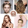 thumbnail image 5 of Rizadores de pelo sin calor, diadema de seda para cabello largo, set de rizado sin calor para usar durante la noche, color rosa champán., 5 of 5