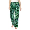 thumbnail image 2 of Lsque Monstera Leaves Print Women's Pajama Pants, Lounge Pant - Comfortable Home Wear,Elastic Waistband, Stylish Design-Medium, 2 of 9