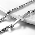 thumbnail image 2 of Women Simple Polish Stainless Steel Freely Adjustable Charm Cross Bracelet Chain, 2 of 6