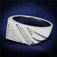 thumbnail image 1 of Men Rhodium 925 Sterling Silver Ring with AAA Grade CZ in Clear - Size 9, 1 of 1